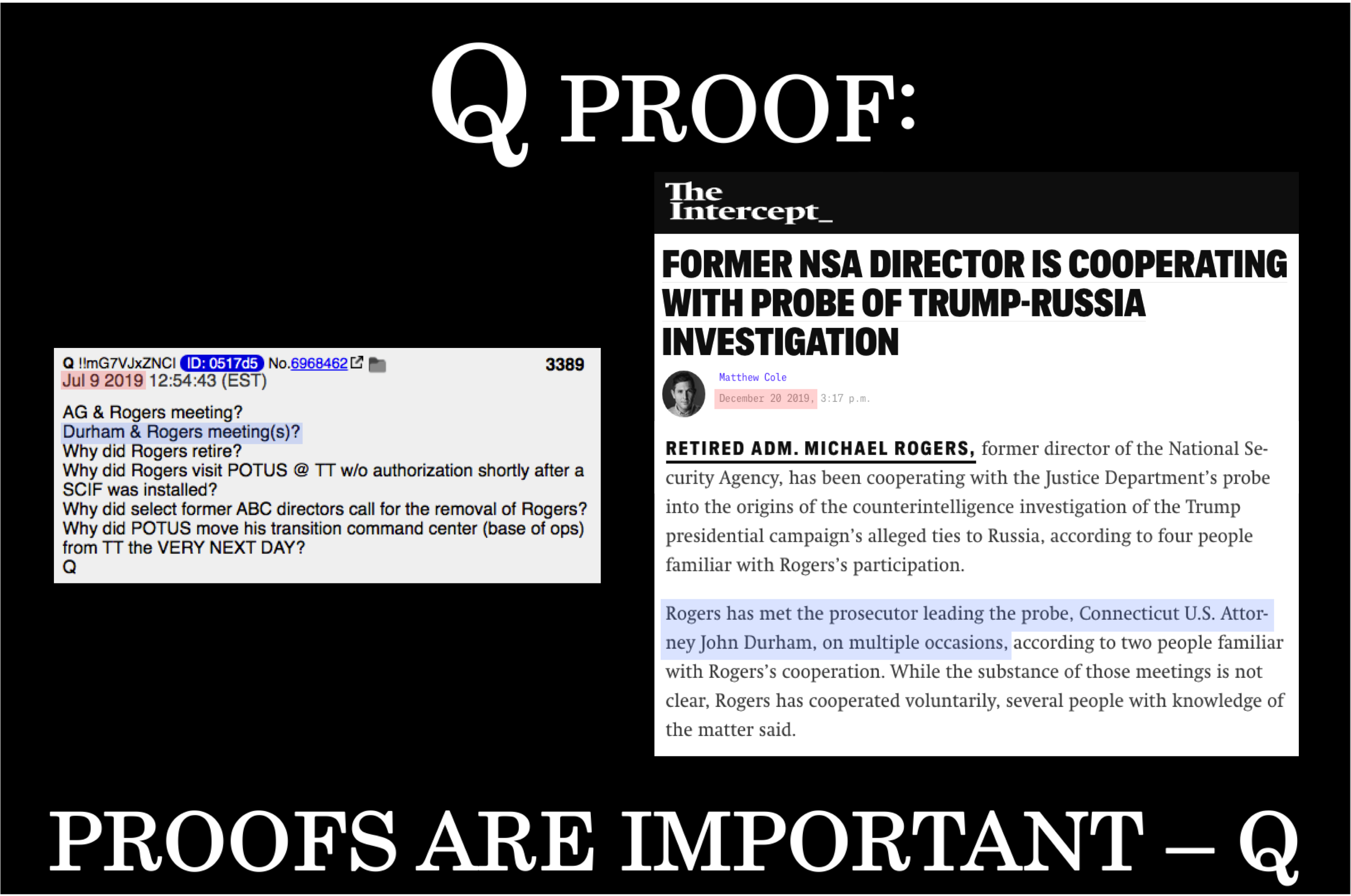 WHO IS Q, MR PRESIDENT?