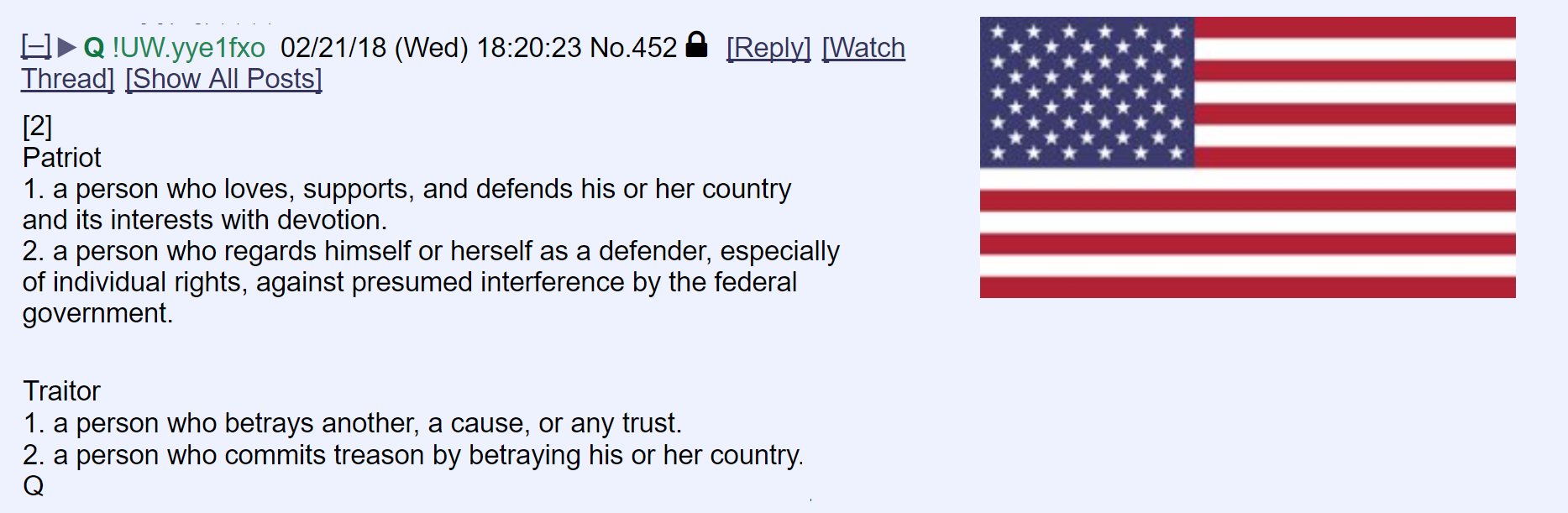 Forcin the Issue, SIR. WHO IS Q QANON? #ALLFORALARP> No1 will ask will they, SIR?  GameOVA = PATRIOT DEFINITION vs TRAITOR DEFINITION